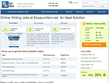 Tablet Screenshot of essaywriters.net